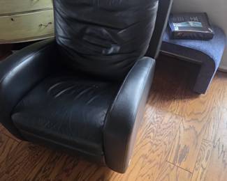 Black leather chair