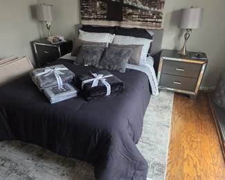 Full bedroom set with nightstands
