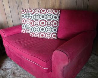 Red loveseat sofa bed