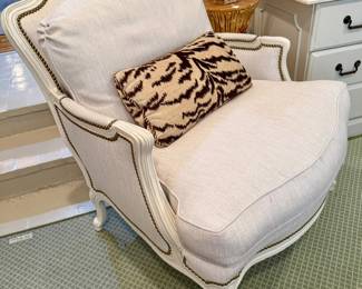 Pair of Bergere chairs, sold separately. Custom!