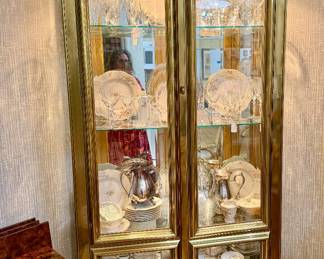 Vintage Mastercraft Mid Century Brass Vitrines Cabinet Retails for $5000.