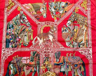 Hermes La Danse du Cheval Marwari scarf