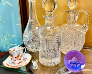 Ralph Lauren plaid decanter.