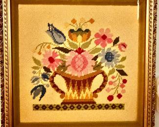 Needlepoint comfort.