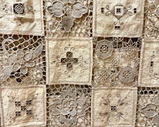 Beautiful linens! Mediera.