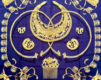 Hermes Les Cavaliers D'Or Scarf