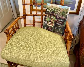 Pair of Baker Bamboo rattan chairs. Stunning.
