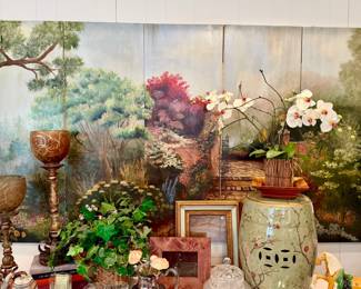 Hand-painted wall mural. Too cool!