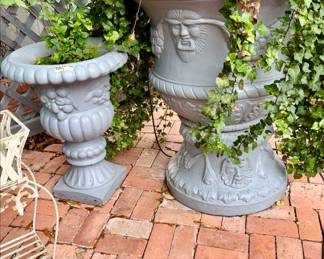 Vintage Henri Studio large planters, 2 sets.