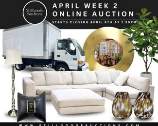 2003 GMC box truck, Arteriors lighting, furniture, antiques, coins, gemstones, sterling silver, toys, books & much more!