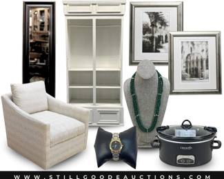 Arhaus furniture, mirrors, jewelry, watches, kitchen appliances, tools, toys, coins, gemstones & much more!