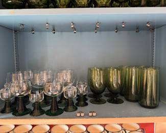 Uranuim Glasses & Green Stemware