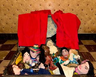 Vtg Homemade Paper Mache Puppets
