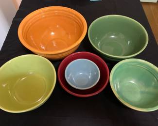 1950’s Bauer Pottery Ring Ware mixing bowls