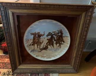 Frederic Remington Gorman plates with Frame