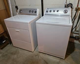 Whirlpool washer and dryer. 