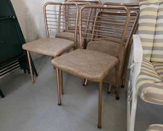 Mid-Century Costco folding card table chairs. Excellent condition!