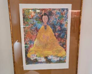 FRENCH VIETNAMESE SIGNED VU CAO DAM LITHOGRAPH 'Divinite' LIMITED EDITION PRINT