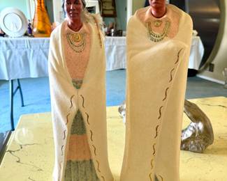 Navajo Southwest American native hand painted statues