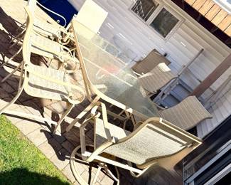 8 Chairs (2 Swival) Woodard Patio Set