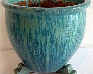 Caribbean Blue Ceramic Planter 