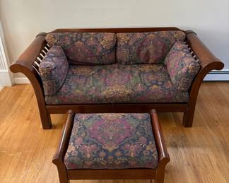 Hickory Chair LoveseatOttoman