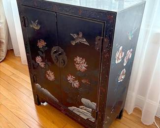 Chinese Black Lacquer Cabinet