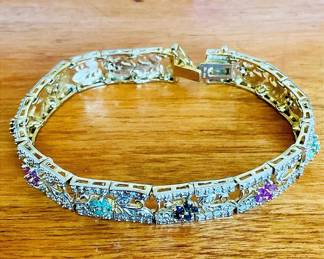 Ross Simon Ruby, Emerald  Sapphire Bracelet