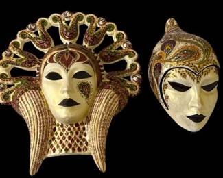 Papier Mache HandPainted Venetian Masks