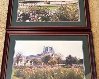 Framed Photographs Tuileries Garden and the Louvre Museum