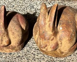 Ceramic Bunnies Outdoor Decor