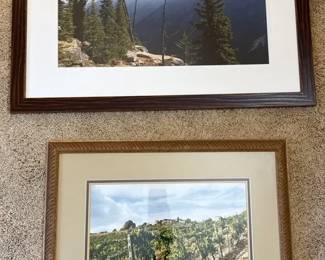 Framed Photography Vineyard and Mountains