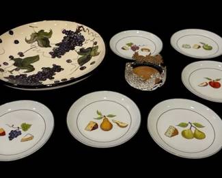 Crate  Barrel Nancy Green Fruit Fromage Plates And Patsys Pottery Bowl