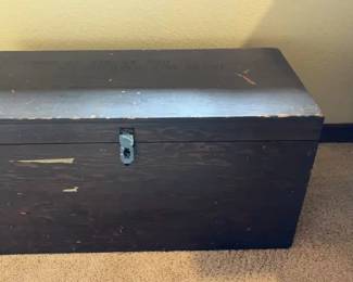 Military Wood Foot Locker
