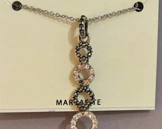 Sterling Silver Marcasite Pendant Necklace