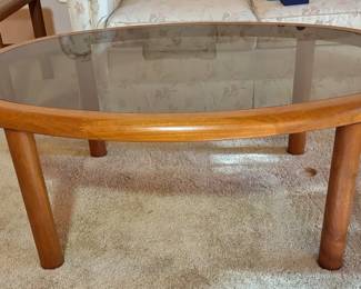 Mid Century Teak And Glass Coffee Table