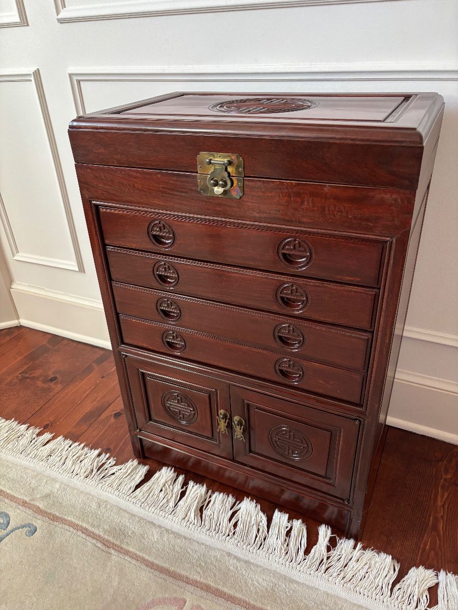 Rosewood silverware chest