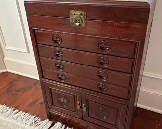 Rosewood silverware chest