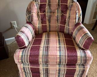 2 Swivel rocking accent chairs