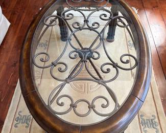 Glass top coffee table