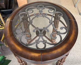 Glass top end table