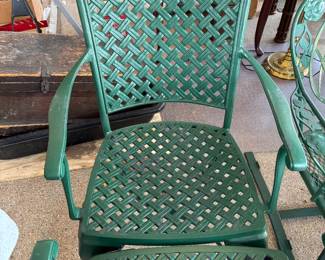 Solid metal patio chairs