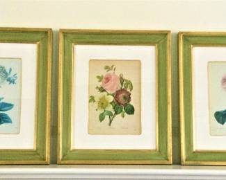 3 Vintage Botanicals   Artist: Redoute