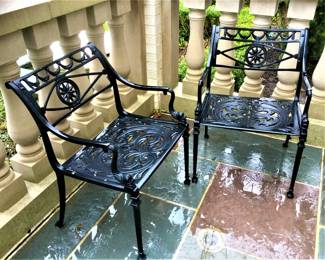 Star and Dolphin Arm Chairs 