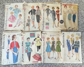 Vintage Simplicity and Butterick Sewing Patterns Collection