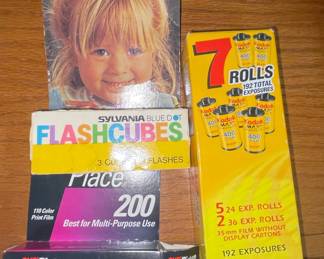 Kodak Ektachrome 400 35mm Color Print Film and Sylvania Flashcubes