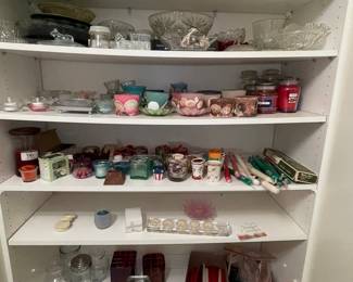Assorted Candles and Glassware