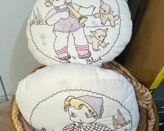 Vintage Embroidered Children's Pillows
