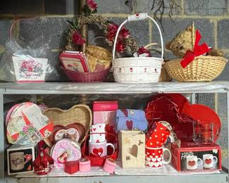 Valentine's Day Themed Gift Baskets and Decor