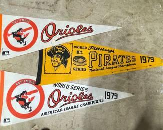 1979 World Series Pennants - Baltimore Orioles & Pittsburgh Pirates